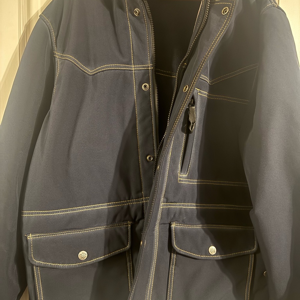 STS Ranchwear Men's Dark Blue Jacket with Contrast Stitching